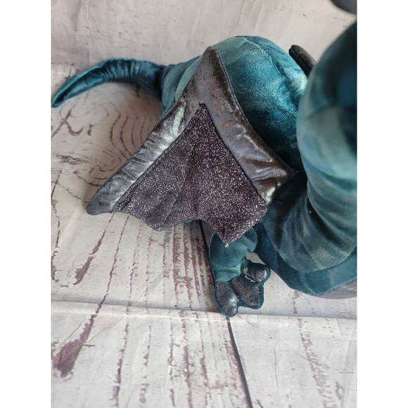 Dragon Plush by Douglas Cuddle Toys Jade Stuffed Animal Blue Green Silver - Picture 2 of 7